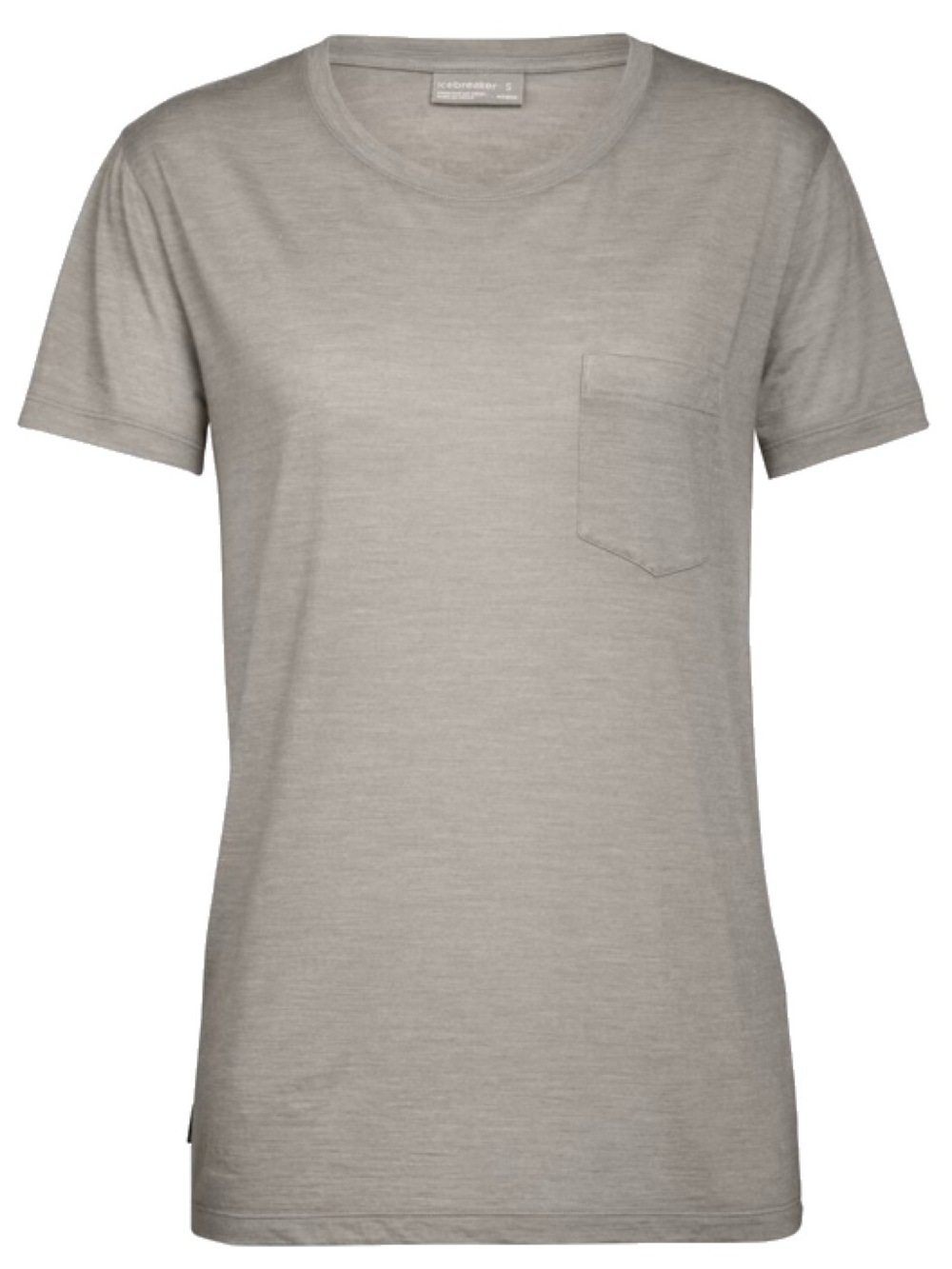 Icebreaker Nature Dye Drayden Short Sleeve Pocket Crewe T-Shirt, Husk, Small EUC